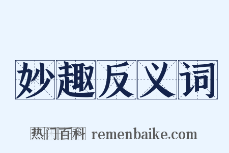 妙趣反义词是什么意思的图片